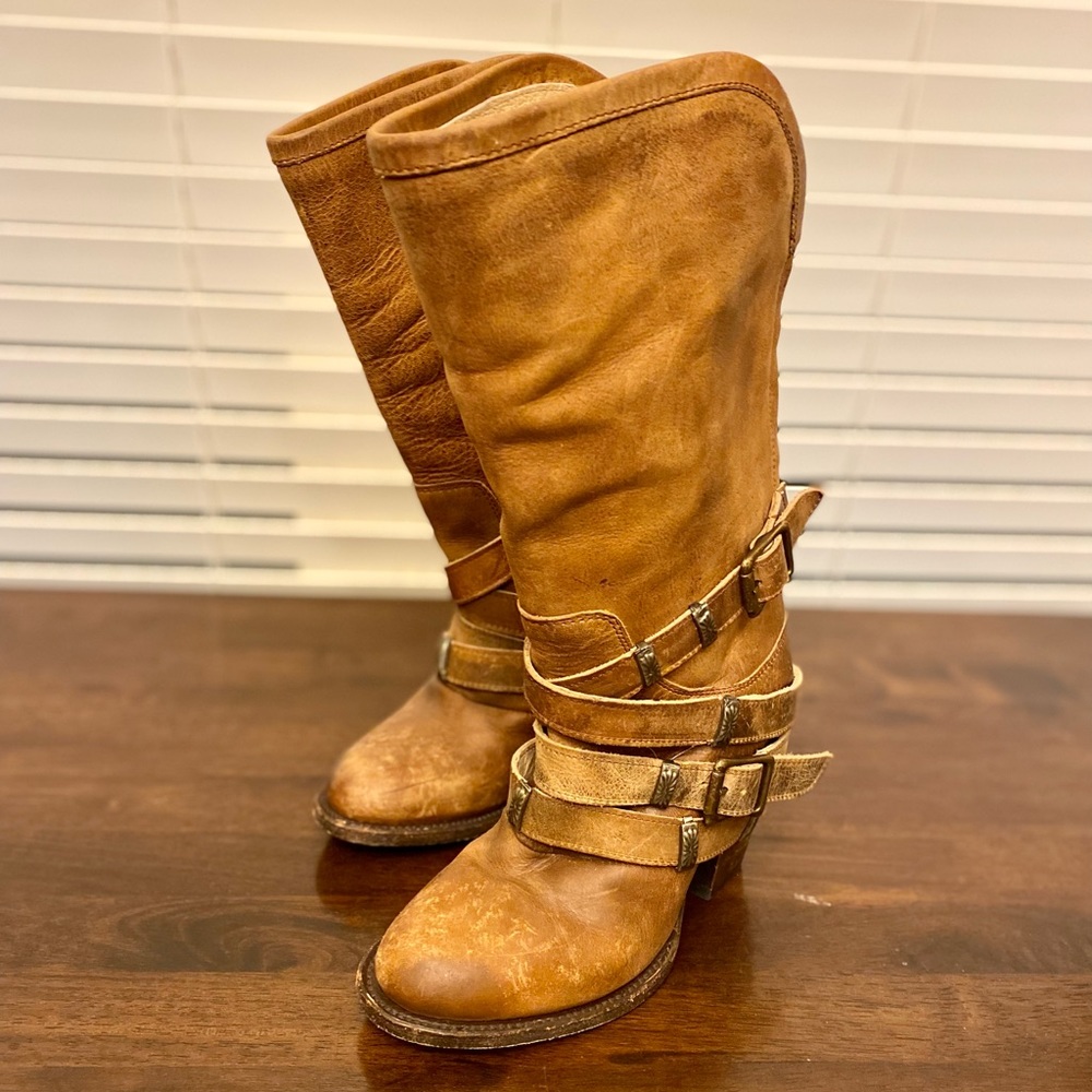 FREEBIRD by Steven Teagan Heeled Boots Brown